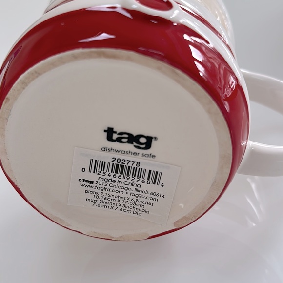 Santa Christmas Cookie Plate and Mug Set - Picture 2 of 5